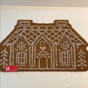 Holiday Door Mat Gingerbread House XMas Decor New 18 in x 30 in